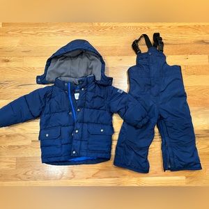 Baby Gap Snowsuit Coat and Bib Pants Navy Size 18-24 Months